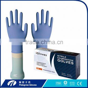 Dental equipment disposable powder free nitrile gloves