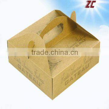 Corrugated Paper Pizza Box with Handle for Food Packaging Box
