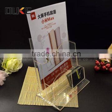 Custom Cheap Crystal Clear Acrylic Brochure Display Racks photo-3