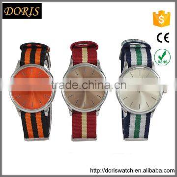 DW nylon strap man watch colorful quartz watch