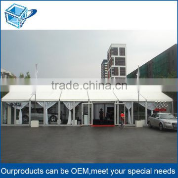 Big outdoor commercial pvc Exhibition car show tent, customized logo printing trade show tent