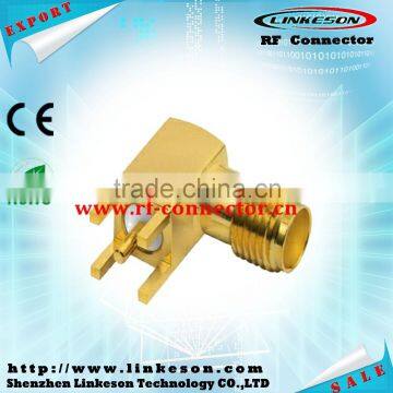 SMA female right angle coaxial connector for PCB