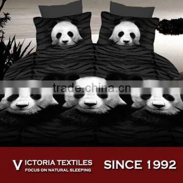 china panda pattern reactive printed microfiber comforter bedding sheets set 4pcs