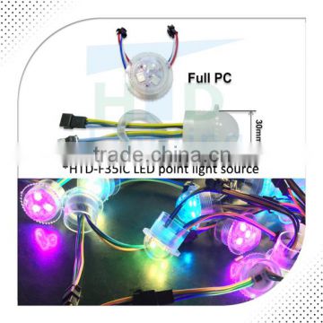 Round 30mm led piont light 12V 24V Digital RGB LED Pixel WS2801 WS2811 LED String lights