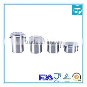 Stainless Steel Kitchen Canisters with ss lid