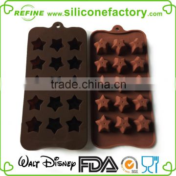 Custom cheap promotional 15 holes star shape silicone ice cube tray