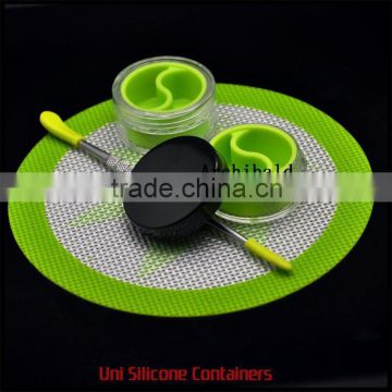 high quality customized small silicon folding box, silicone jar, oil silicone container