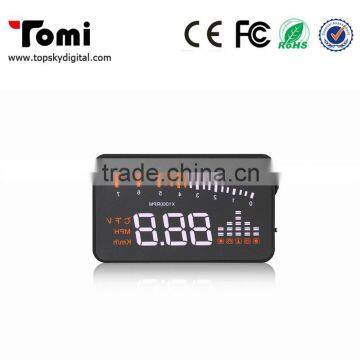 X5 3" Auto Car HUD Head Up Display X3 Universal OBD2 II Interface Overspeed Warning Windshield Project Alarm System Consumption