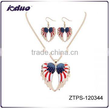 Fashion European New Wing Jewelry Necklace And Earring Sets