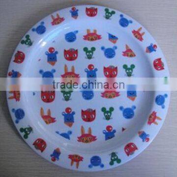 Melamine Baby and Kids Feeding Dish Round Flat Dinner Plate