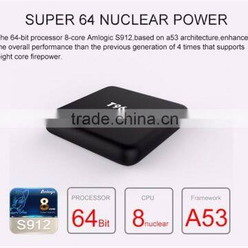 Best Smart Android Tv Box 2gb Ram 16gb Rom Android 6.0 Amlogic S912Android Tv Box Oem T96 Pro 2g 16g S912 Chips photo-3