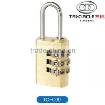 High Quality Yantai Tri-Circle Brass Combination Padlock TC-C09