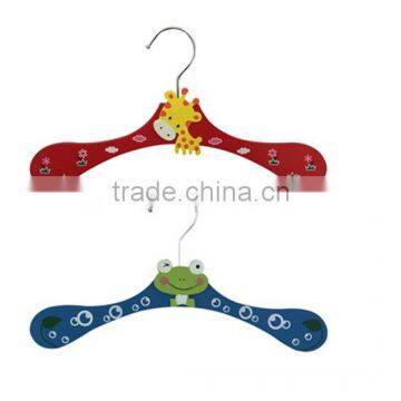 Wooden Animal Cloth Hanger Wooden Frog/flower Painted Decorative Kids Children Clothes Hanger Promotion Gifts