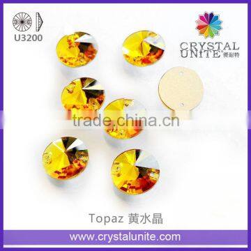 Topaz Crystal Sew on Rhinestone Glass Stone Beads