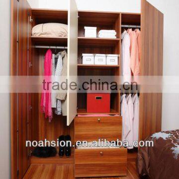 Classic Three Door High Quality Melamine Particle Board Badroom Wardrobe W-01