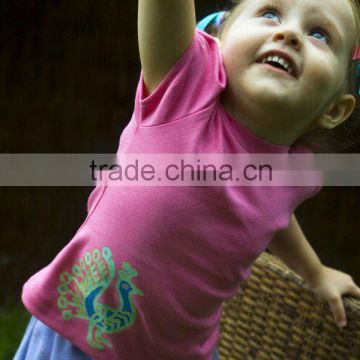 Organic Cotton Kids wear-Design: Peacock Tee (PS)