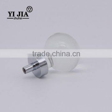 1 3/8 Inch Zinc Alloy Clear Polished Chrome Glass Knob photo-6