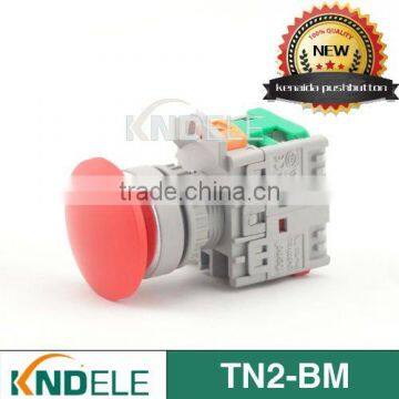 600V Ui 10A Ith NC+NO Momentary Red Mushroom Push Button Switch TN2-BM