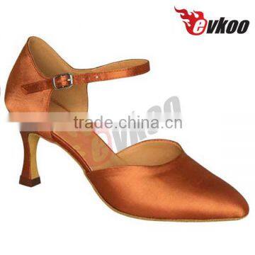 Tan color Satin material ballroom dancing dresses shoes china