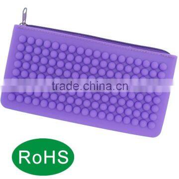 Colorful rectangle shape silicone coin purse money bag