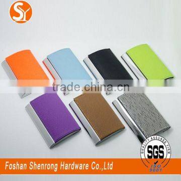 PU Leather+stainless Steel Fashion Temperament High-grade Business Card Case for Man and Women photo-4