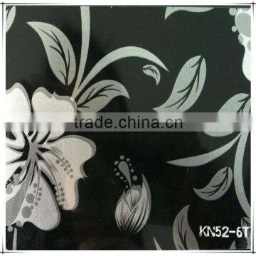 FLOWER DESIGN!! pvc wood-grain high gloss foil for kitchen