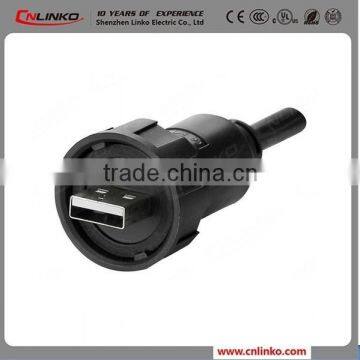 IP67 Waterproof USB 2.0 Extender USB Socket Universal, Suitable for Machinery and Equipment