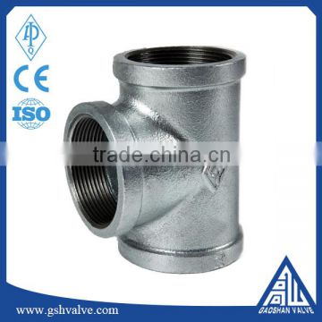 Galvanized malleable iron cast pipe fittings steel pipe tee