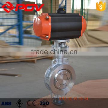 metal seal wafer connection stainless steel air butterfly valve 8''