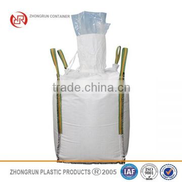 white fibc bag flexible container bulk bag with sling ,ZHONGRUN FIBC bag