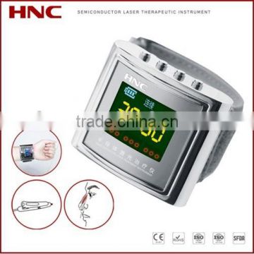 Free use easy carry wrist 650nm laser diabetes and hypertension treatment