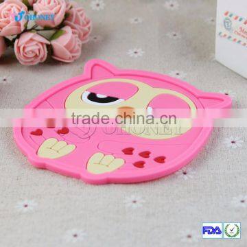 Animal shaped patterns silicone rubber cup coaster