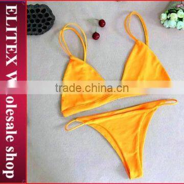 Wholesale Orange Reversible Seamless Fashion Woman Swimsuit 2017