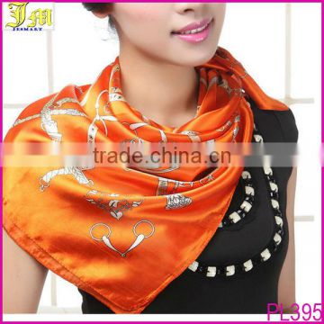 New Fashion Women Lady Large Square Scarf Silk Head Wrap Kerchief Neck Satin Scarf Shawl