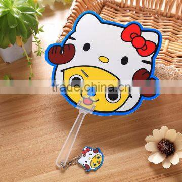 Mini kids plastic duck promotional hand fan