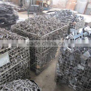 Industrial Wire Mesh Metal Storage Cage Container With Wheels