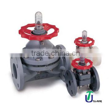 UPVC CPVC PVDF PP Diaphragm flanged valves ANSI DIN JIS/regulating valve