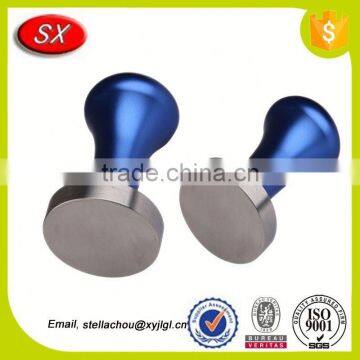 Custom Aluminum Coffee Tamper 58 mm Diameter Bumper Black With Flat Convex Base photo-6