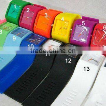 Customized logo silicone unisex wristwatch