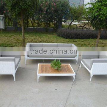 Latest Aluminum Frame Sofa Set PE Wicker Garden Furniture photo-3