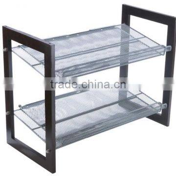 Vivinature Home 2 Tier Mesh Shoes Rack and Groceries Storage photo-3