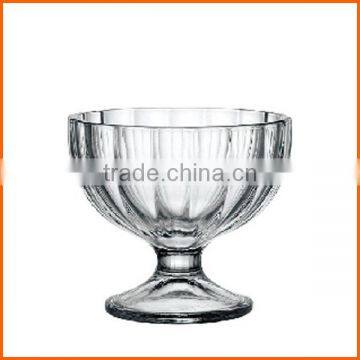 Hot selling clear customized glass ice cream cup