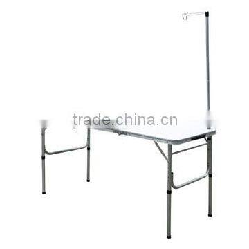 Outdoor Folding Aluminium Camping table with umbrella hole and lantern hanger L91503