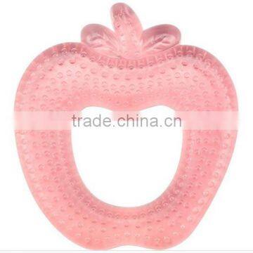 Non-toxic High quality bpa free apple shape silocone baby teether