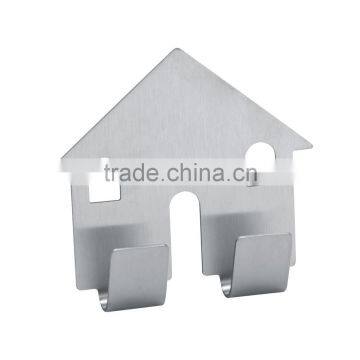 Cute Small House Shape Stainless Steel 3M Stick Wall Hook photo-2