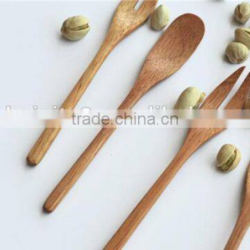 CY047 Natural Wooden Mini Spoon Fork Janpan Style Bamboo Fork Tableware Kit photo-6