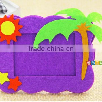 2016 hot selling diy felt photo frame cartoon photo frame kit for children