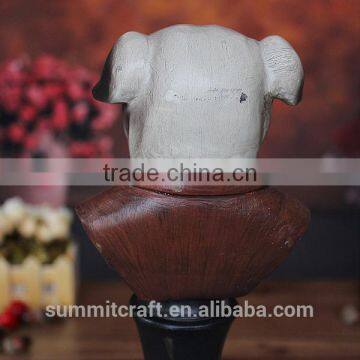 American Decorative Resin Bulldog Gentleman Figurine Bust photo-4