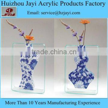 China Manufacturer Wholesale Clear Plexiglass Tall Flower Vase