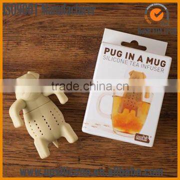 Food Grade BPA Free Cute Dog/pet/ Animal Silicone Tea Infuser , Pug Shape Tea Infuser photo-5